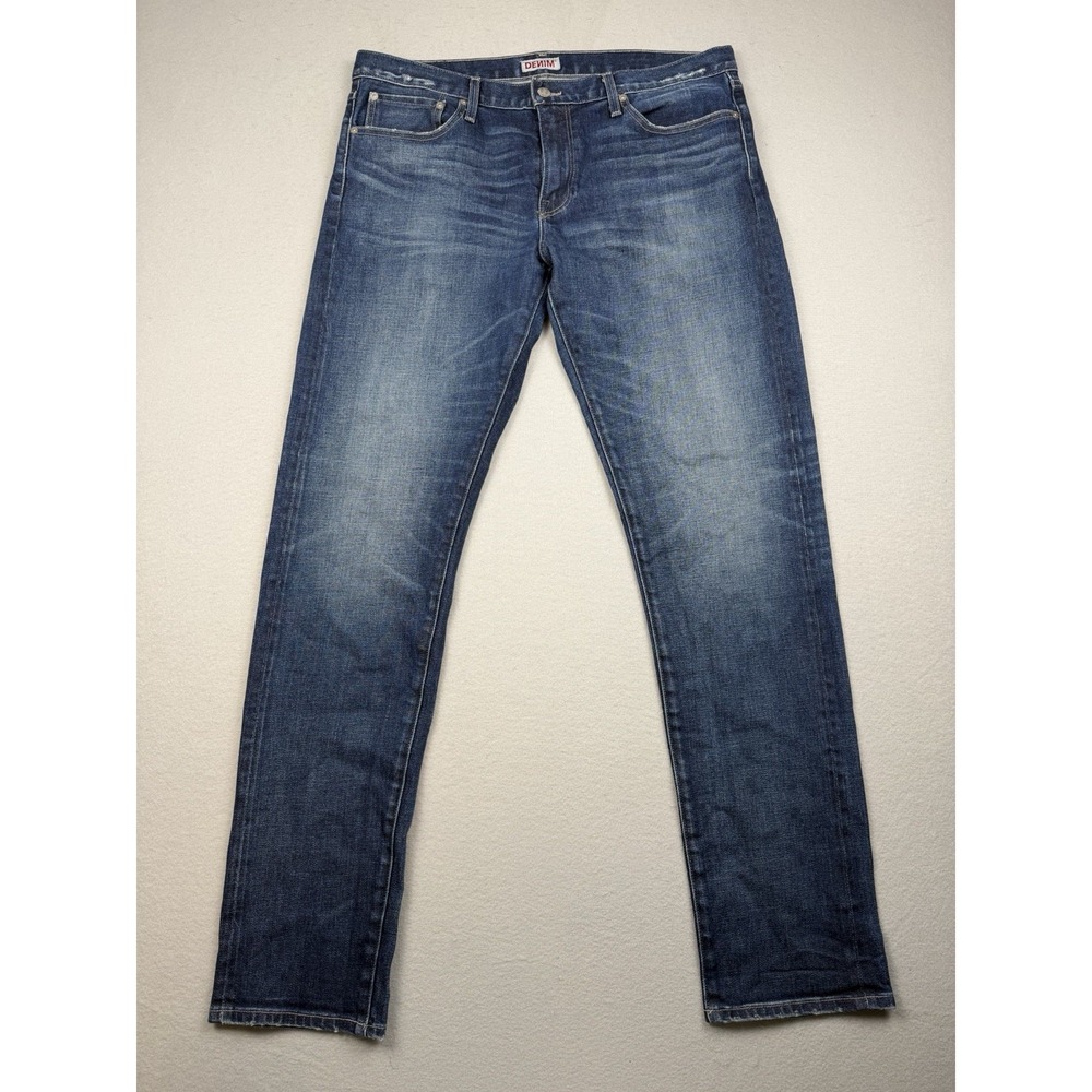 SMN Denim The Finn Selvedge 36 Tapered Slim USA Made Blue